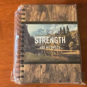 Inspirational Spiral Notebook with Psalm 28:7